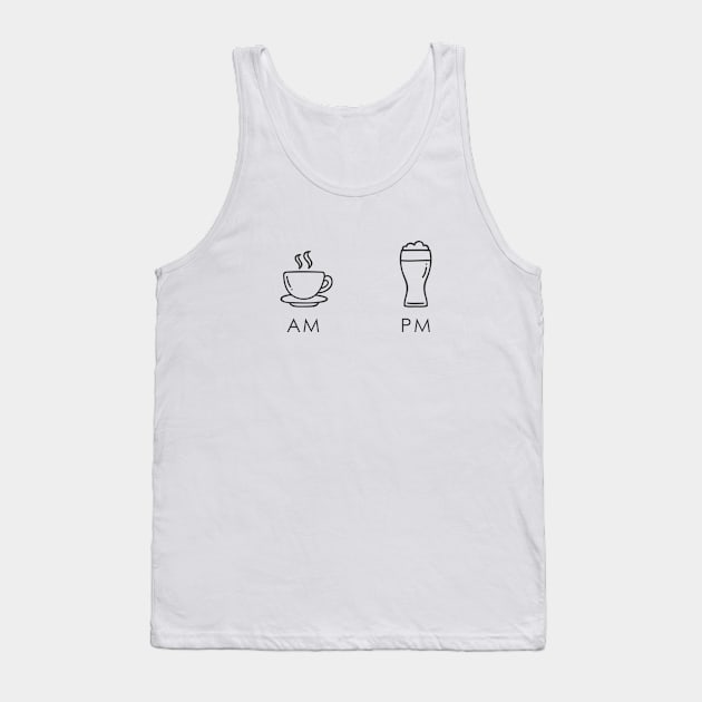 AM PM Beer Tank Top by Printadorable